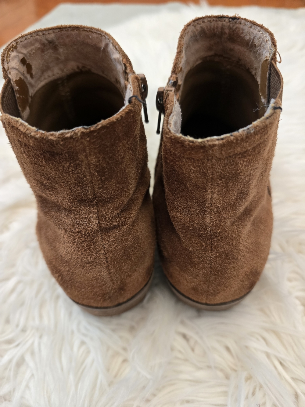 Kensie Brown Suede Chelsea Ankle Booties - Picture 4 of 6